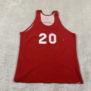 VTG 70s Basketball Jersey Mens M Basketball Practice Retro Double Face Cotton